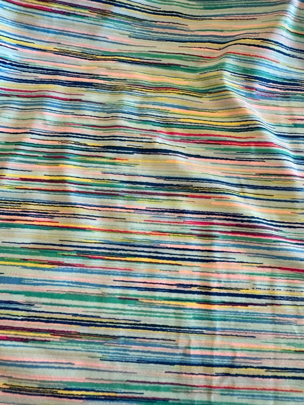 Lands' End Striped Turquoise Multicolor Sleeveless Swim Tank Size 8 - Picture 2 of 7